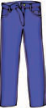 Unos pantalones azules